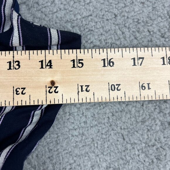 Parker Myers Jumpsuit Striped Navy Blue Sleeveless Wide Leg Womens Size 4 - Picture 4 of 5